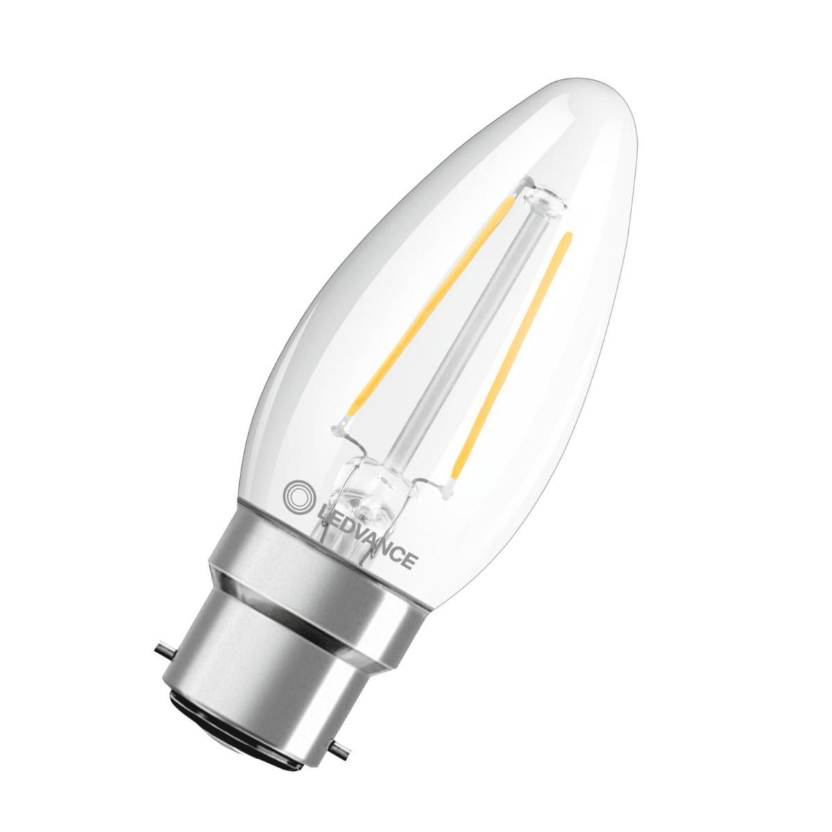 LED-lampa Performance, Kron, Filament, ej dimbar - LED KRON 25 KLAR 827 B22D 4099854069376