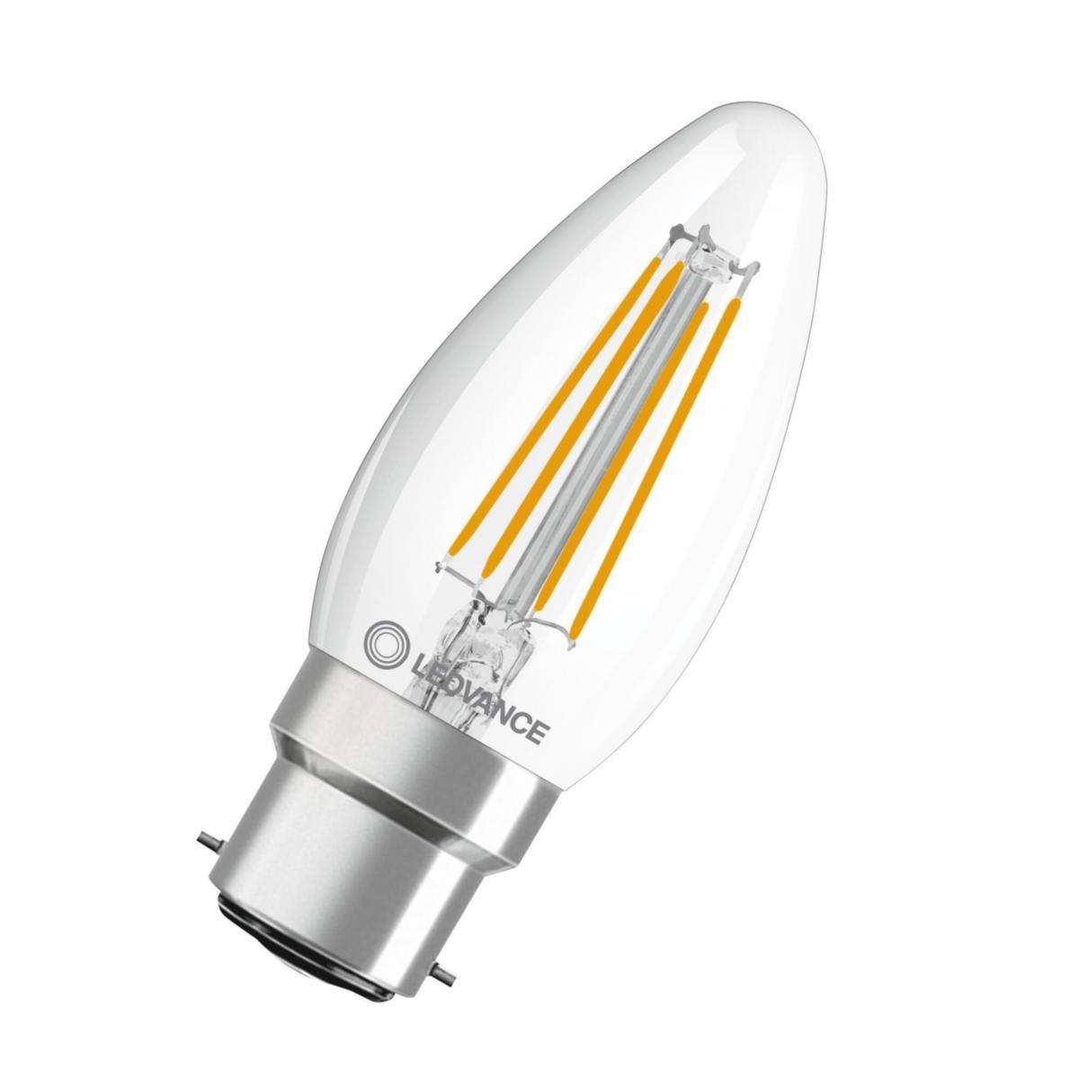 LED-lampa Performance, Kron, Filament, ej dimbar - LED KRON 40 KLAR 827 B22D 4099854069314