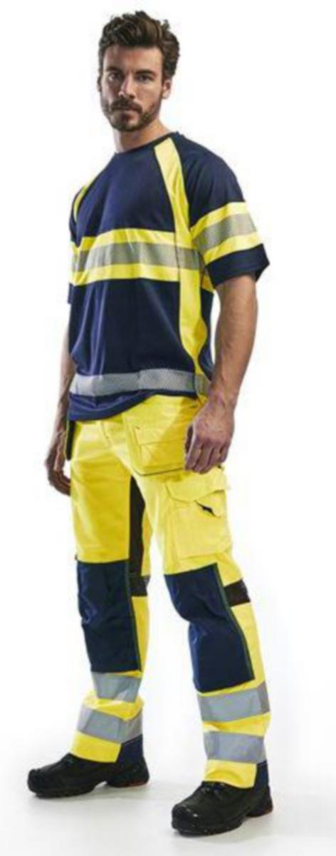 T-shirt Blåkläder 3337-1051 - T-SHIRT BLK 3337-1051 MARIN/ YELLOW SAFTEY KL1 SIZE M