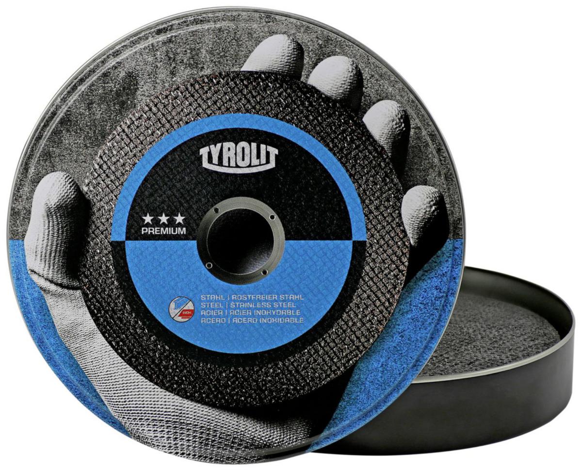 Kapskiva Tyrolit Premium Supertunn 2in1 Burk - KAPSKIVA TYROLIT PREMIUM 2IN1 41F 125X1X22.23 A60Q-BFP BURK