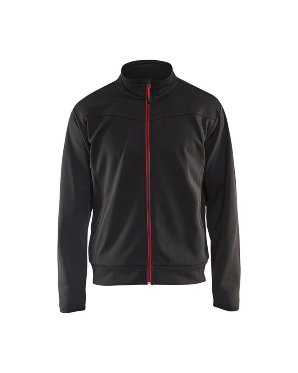 Tröja Blåkläder 3362-2526 - TRÖJA BLK 3362-2526 SVART/RÖD HELZIP STL 3XL