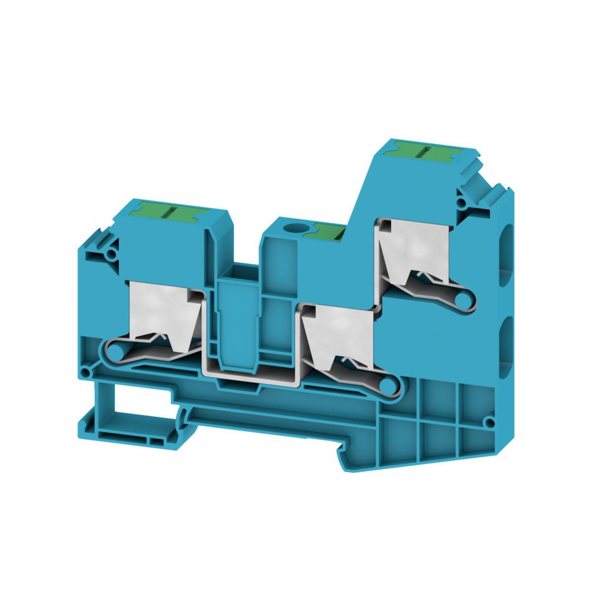 Plint SNAP IN, Genomgångsplintblock - PLINT SNAP IN 10MM² BLÅ 3 SL3C 10 BL