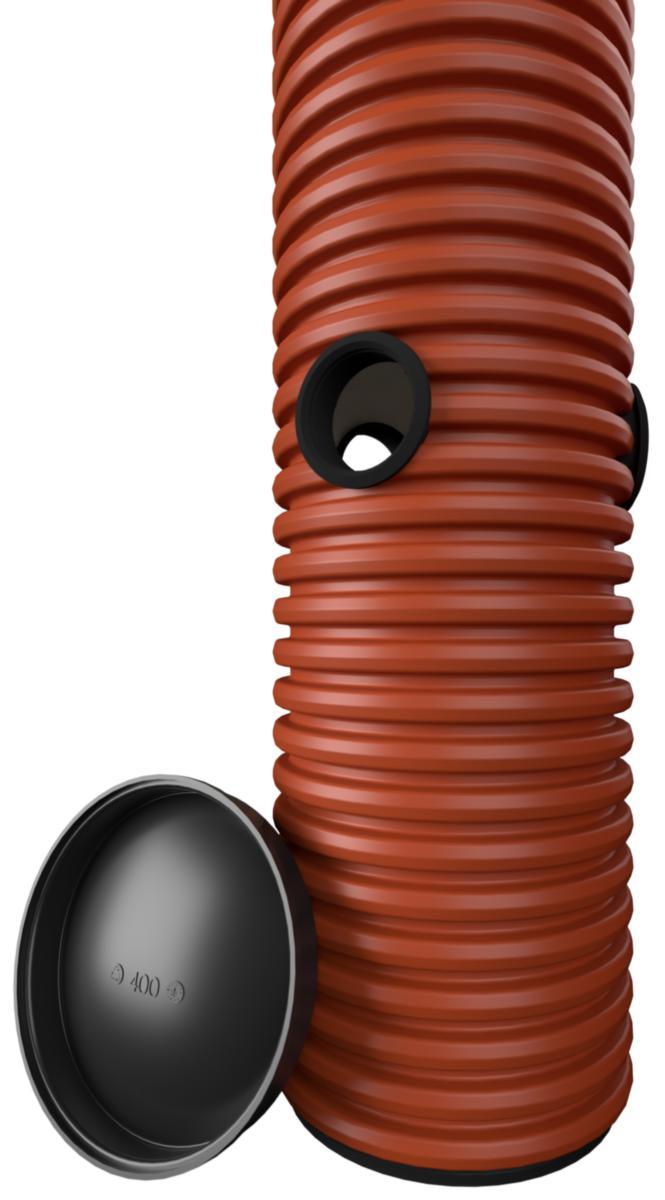 Drainage well 400 mm, a-collection - 400/315 DRAIN WELL 110 MM H=2 M 2 IN 1 OUTLET, INCL CUFF