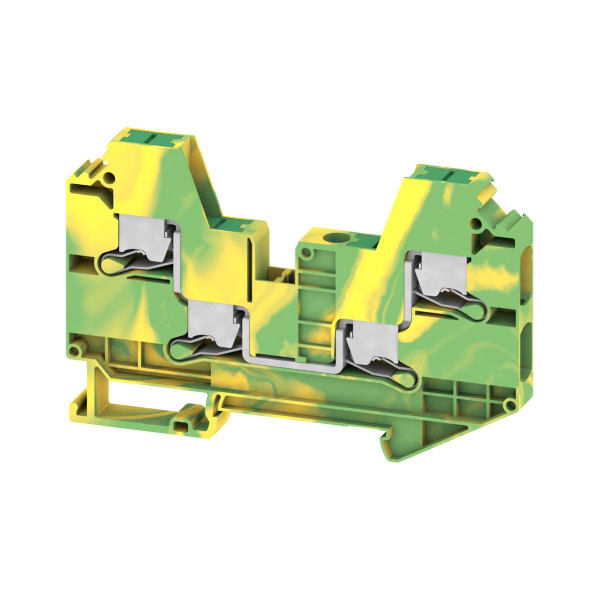 Plint SNAP IN, Skyddsledarplint - PLINT SNAP IN 6MM² GUL/GRÖN 4 SL4C 6 PE