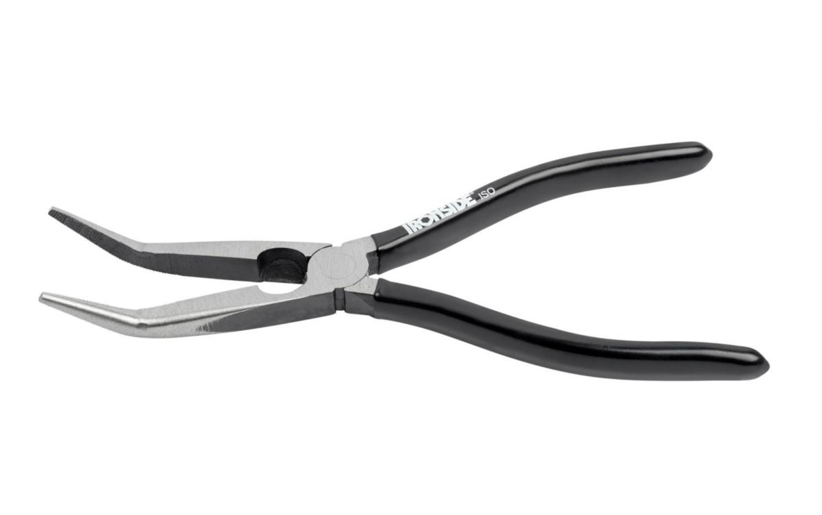 Pointed pliers Ironside curved - SNIPE NOSE PLIER IRONSIDE 200MM BENT DIPPED 100358
