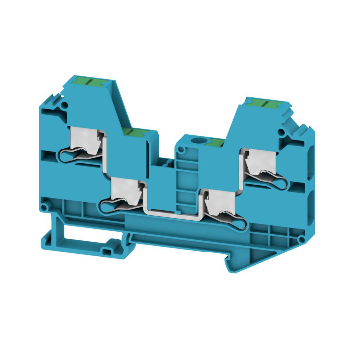 Plint SNAP IN, Genomgångsplintblock - PLINT SNAP IN 6MM² BLÅ 4 SL4C 6 BL