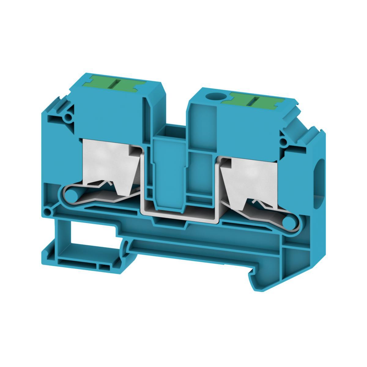 Plint SNAP IN, Genomgångsplintblock - PLINT SNAP IN 10MM² BLÅ 2 SL2C 10 BL