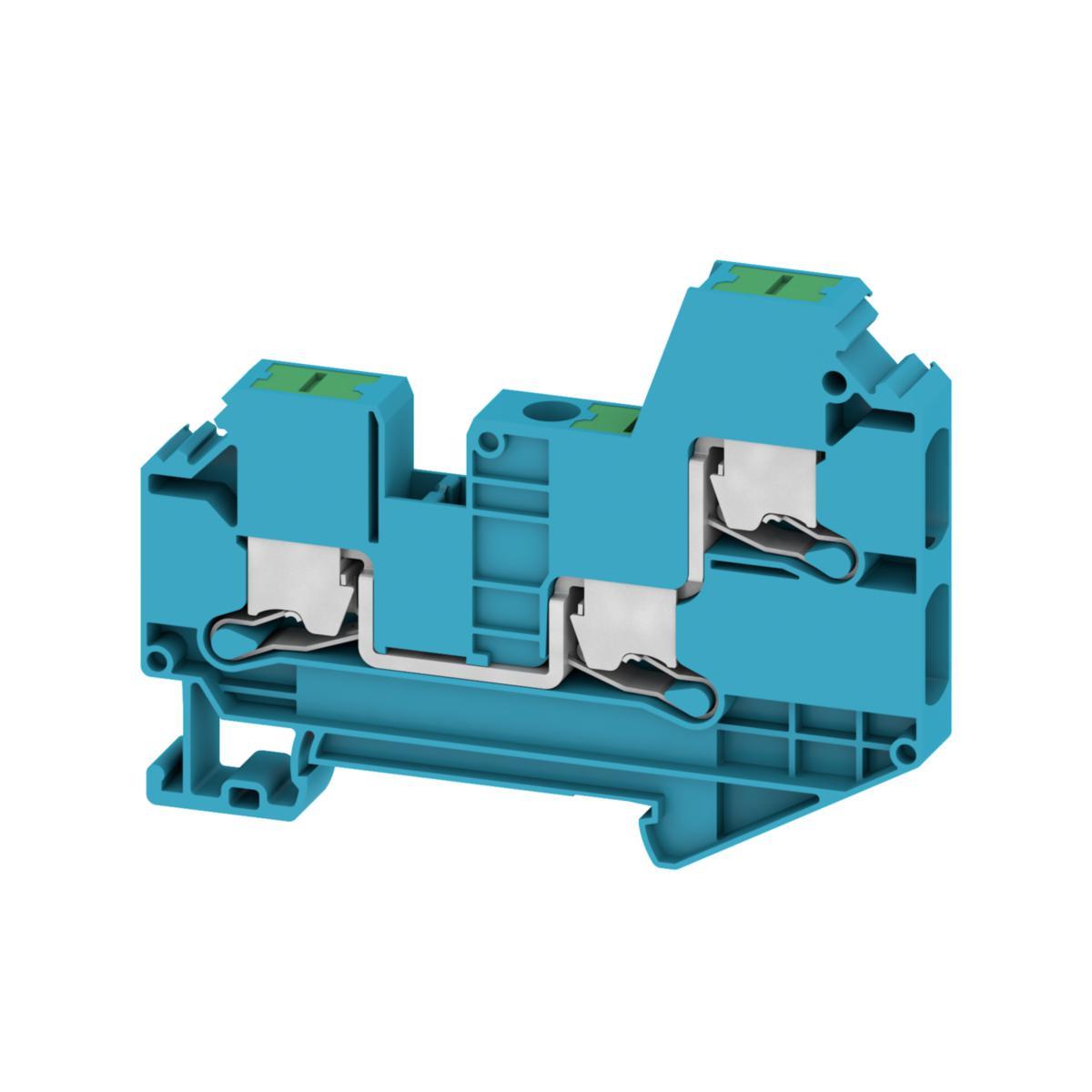 Plint SNAP IN, Genomgångsplintblock - PLINT SNAP IN 6MM² BLÅ 3 SL3C 6 BL