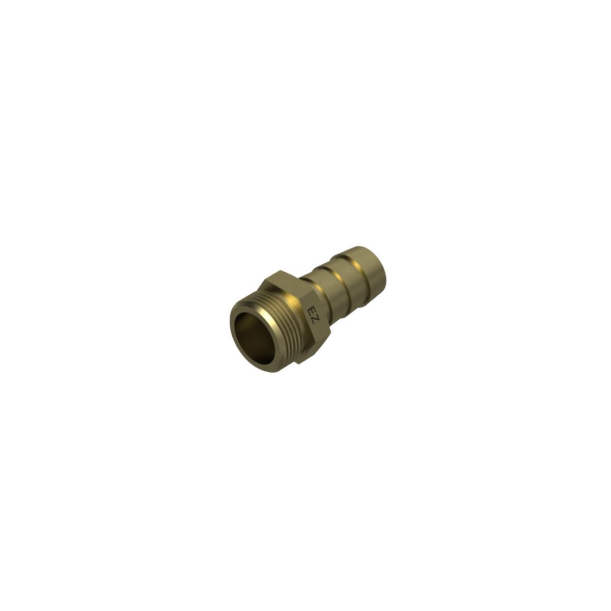 Hose nipple with external thread brass - G8x1/2" HOSE NIPPLE MALE FOR HOSE 14MM INNER DIAM