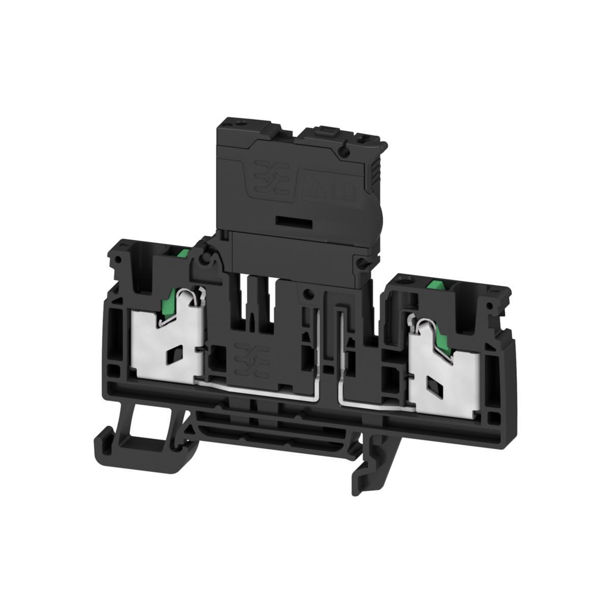 Plint SNAP IN, Säkringsplint - PLINT SNAP IN SÄK 4MM² SFS 4 2C BK