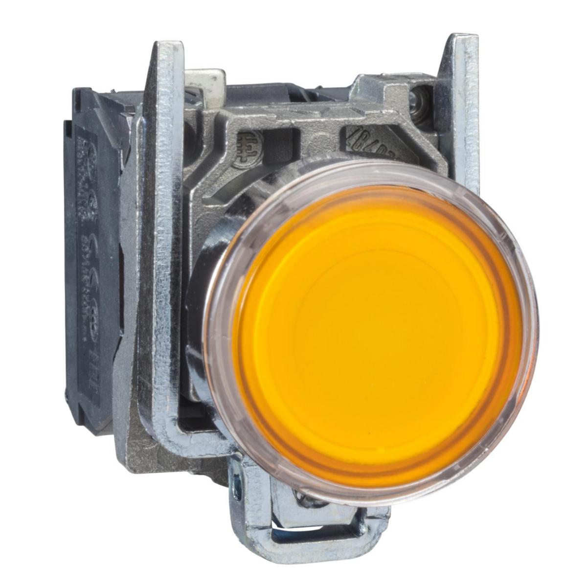 Lit push button XB4BW with spring-loaded flat button inbuilt LED - ILLUMINATED PUSHBUTTON XB4BW35B5