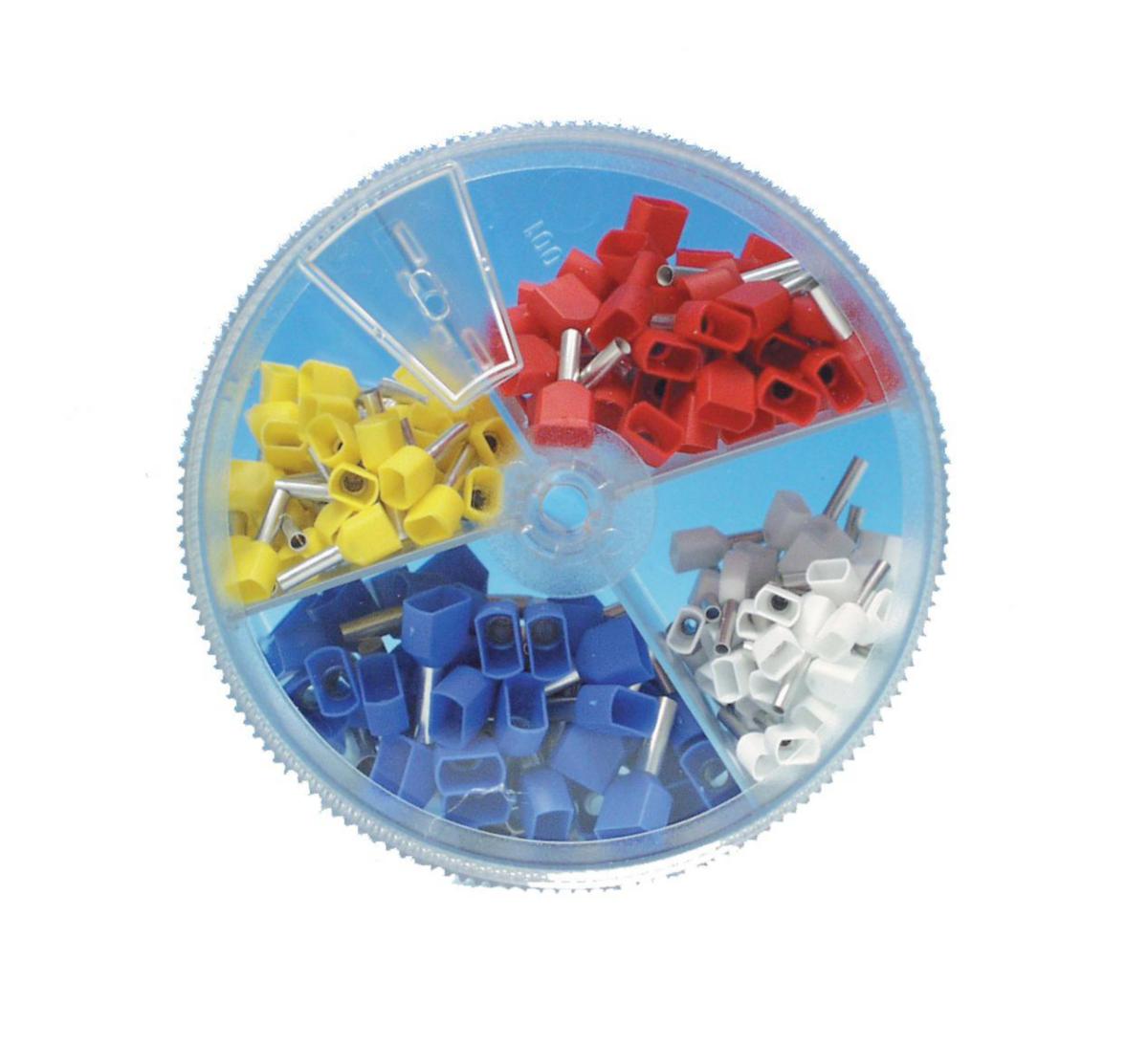 Ändhylsesortiment, isolerade, 0.75-2.5 mm² - ÄNDHYLSESATS 0,75-2,5MM² AS AT2