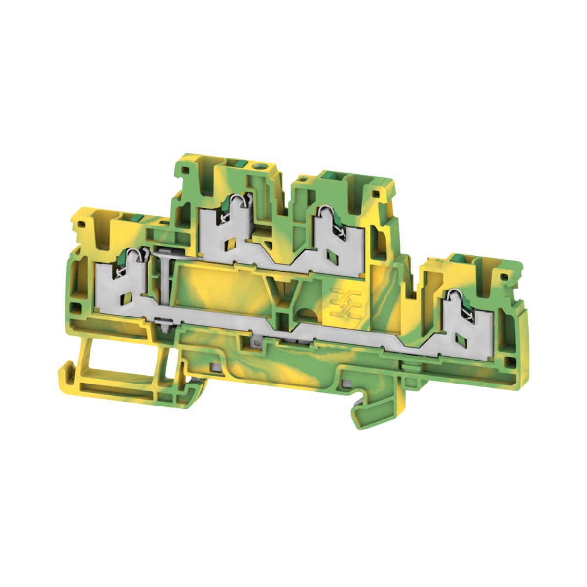 Plint SNAP IN, Skyddsledarplint - J-PLINT, SNAP IN 2.5 MM² 2VÅN S2T 2.5 PE