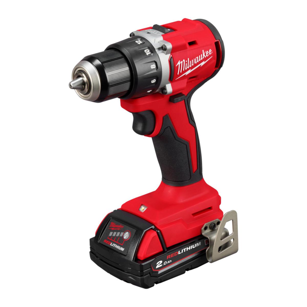 Percussiondrill Milwaukee M18 BLPDRC-202C - PERCUSSIONDRILL MILWAUKEE M18 BLPDRC-202C, 2X2 AH BATTERY