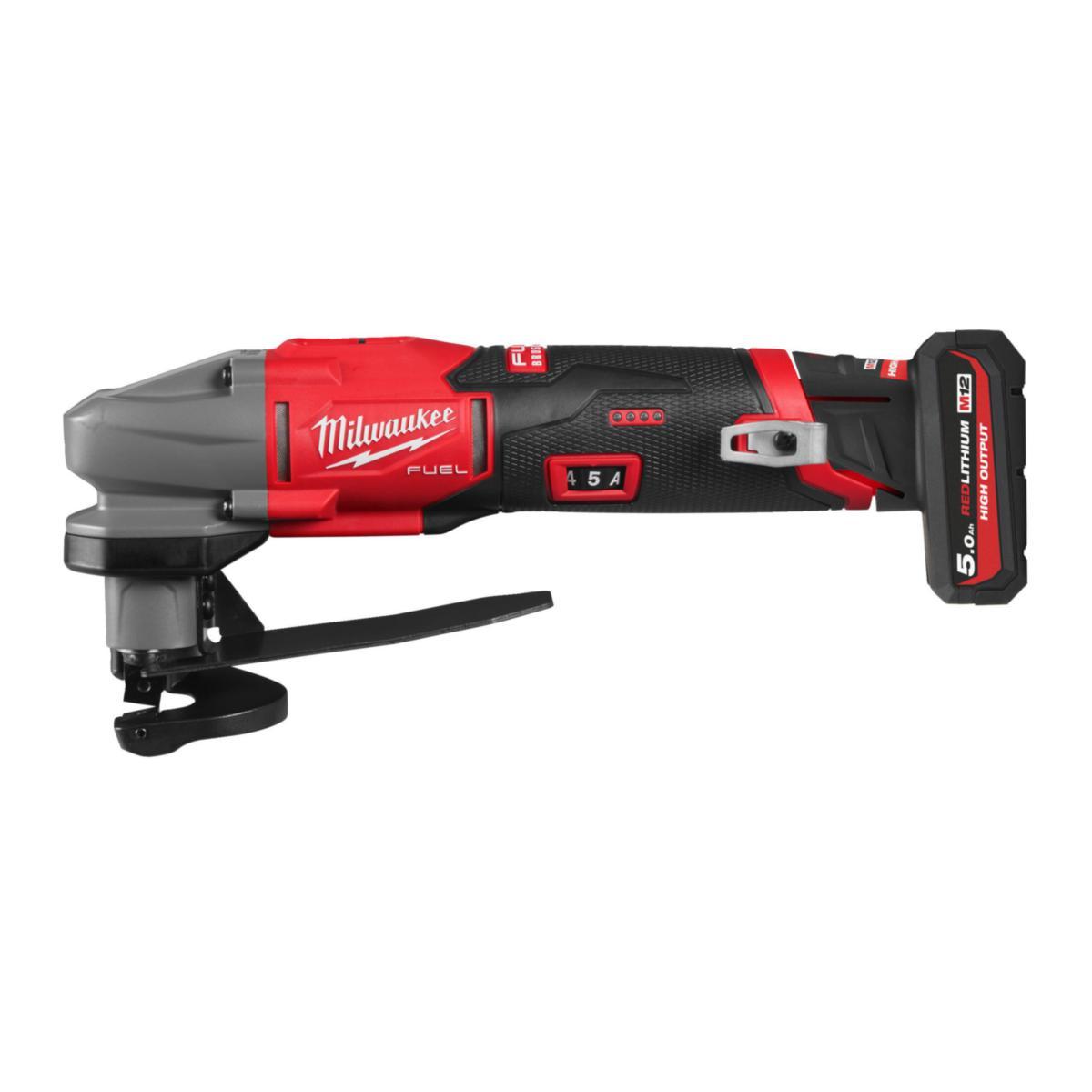 Plåtsax Milwaukee M12 FMS16-522B - PLÅTSAX MILWAUKEE M12 FMS16-522B,1X5AH,1X2.5AH+LADDA