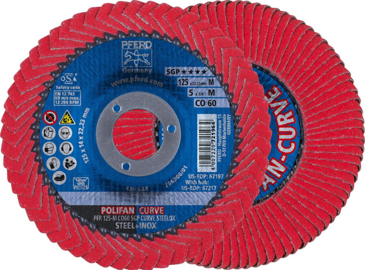 Flap Disc PFERD Curve CO60 M - FLAP DISC S PFERD CURVE COM PFR 125 CO 60 SGP-CURVE M