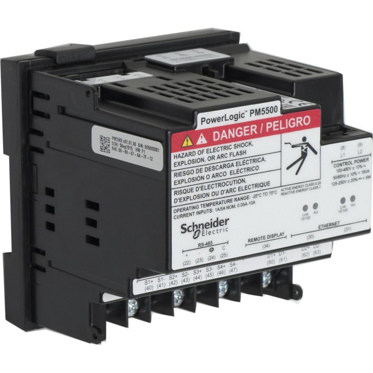 Kombinationsinstrument PowerLogic PM5000 - KOMB INSTR ETH 4DI-2DO U DISP METSEPM5563