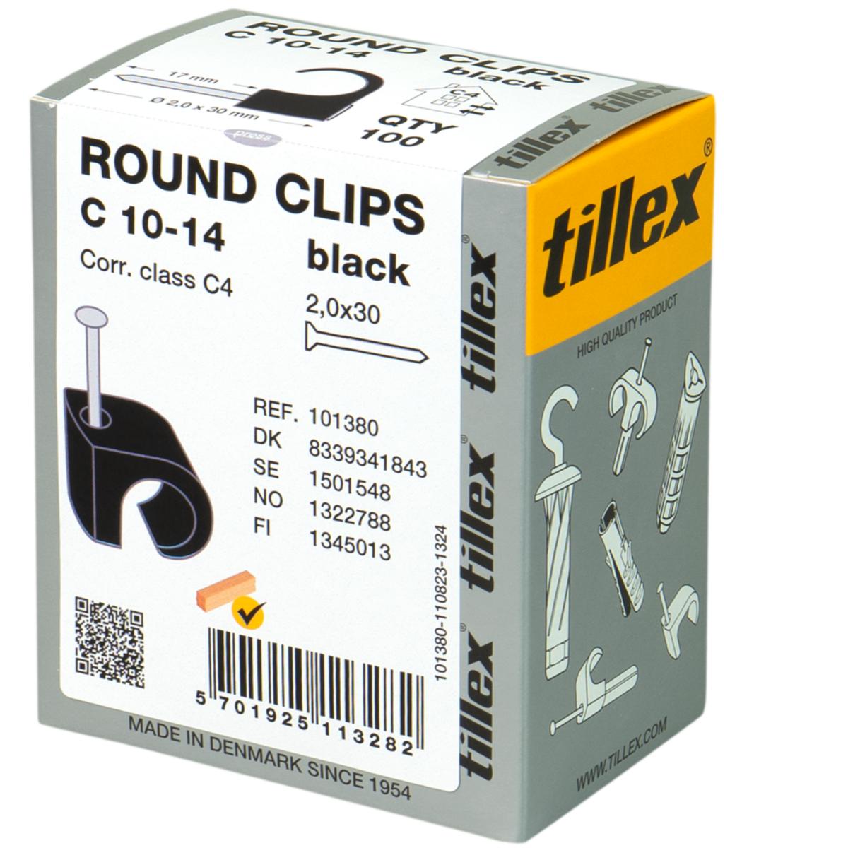 Spikklammer C svart - CLIPS C10-14 SVART 2.0X30 C 10-14 B