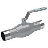 Helsvetsad kulventil fabrikat Vexve Serie 230 i rostfritt stål med svetsändar, reducerat flödesutförande