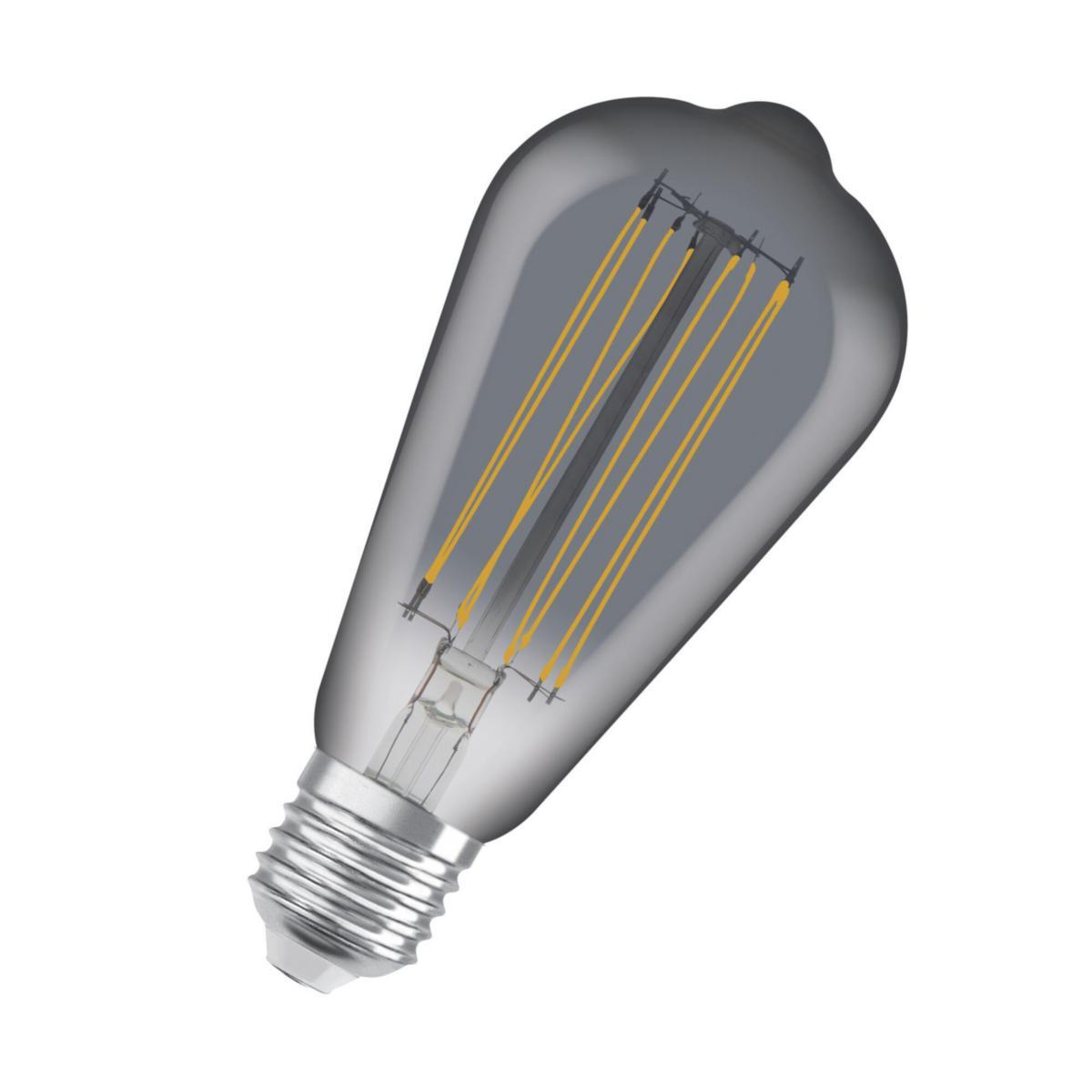 LED-lampa Vintage 1906, Edison, Smoke, dimbar - LED EDISON DIM SMOKE 818 E27 4099854091001