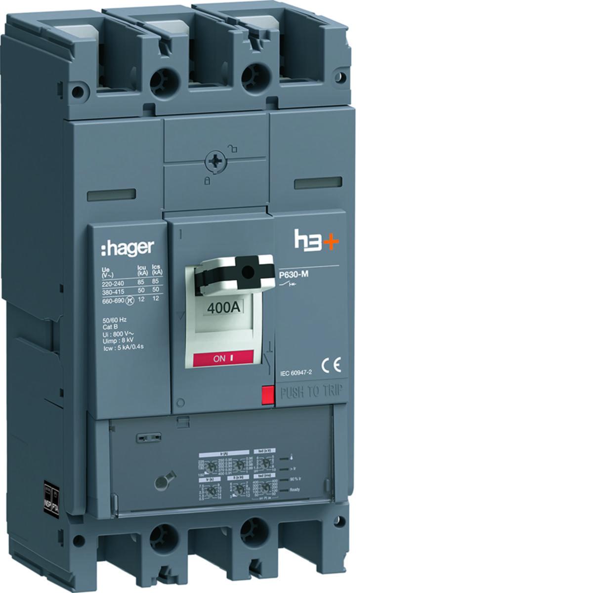 Effektbrytare h3+ P630 - MCCB H3+ P630 LSI 3X400A HMW400JR