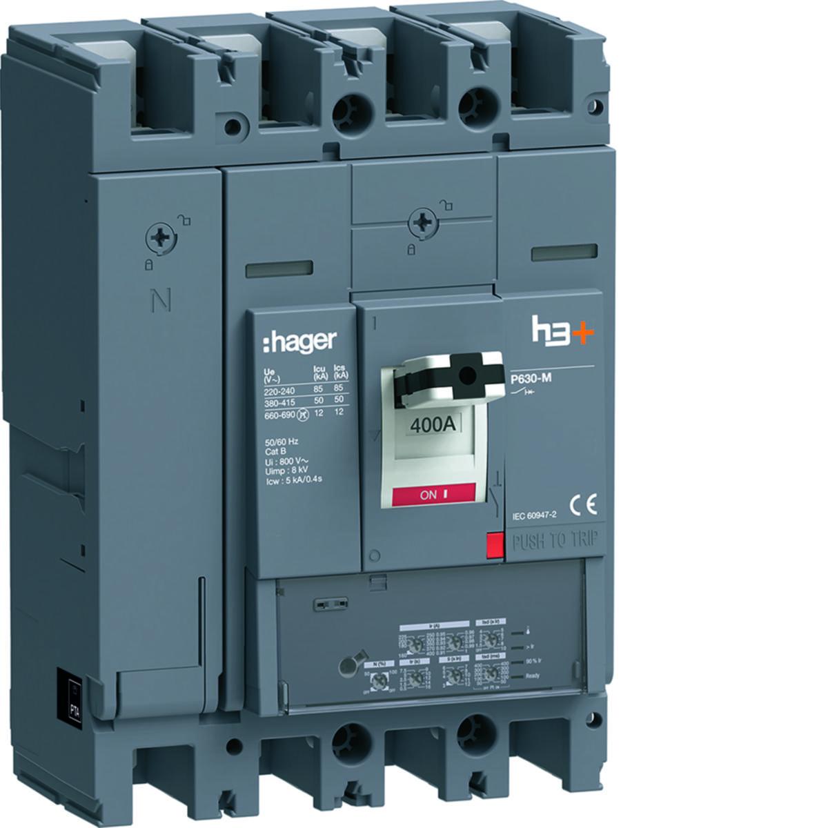 Effektbrytare h3+ P630 - MCCB H3+ P630 LSI 4X400A HMW401JR