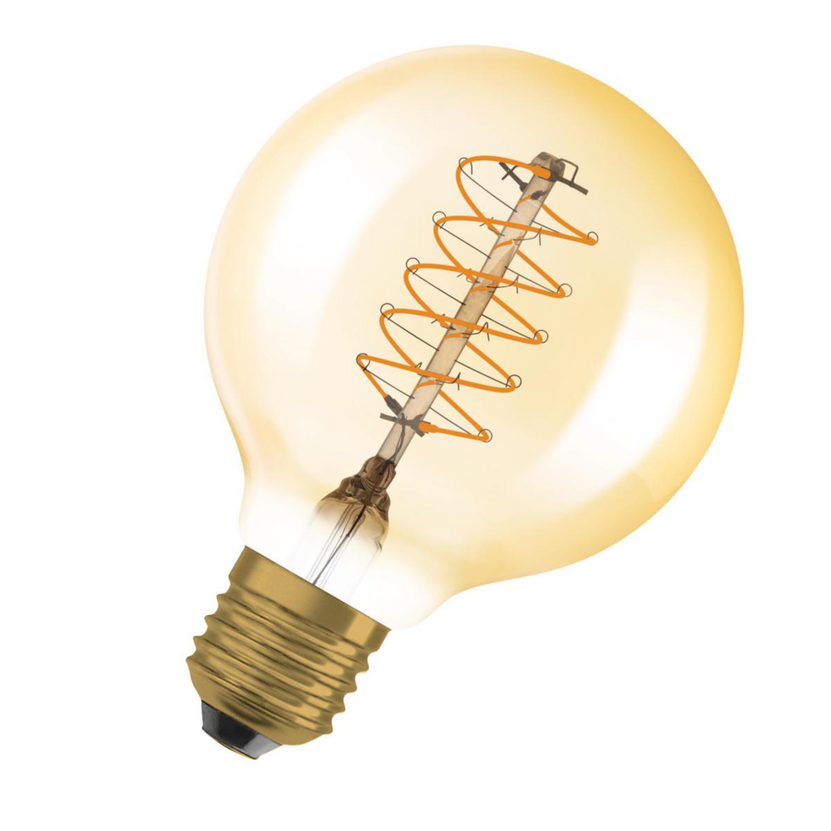 LED-lampa Vintage 1906, Glob, Guld, dimbar - LED GLOB DIM GULD 822 E27 4099854090820