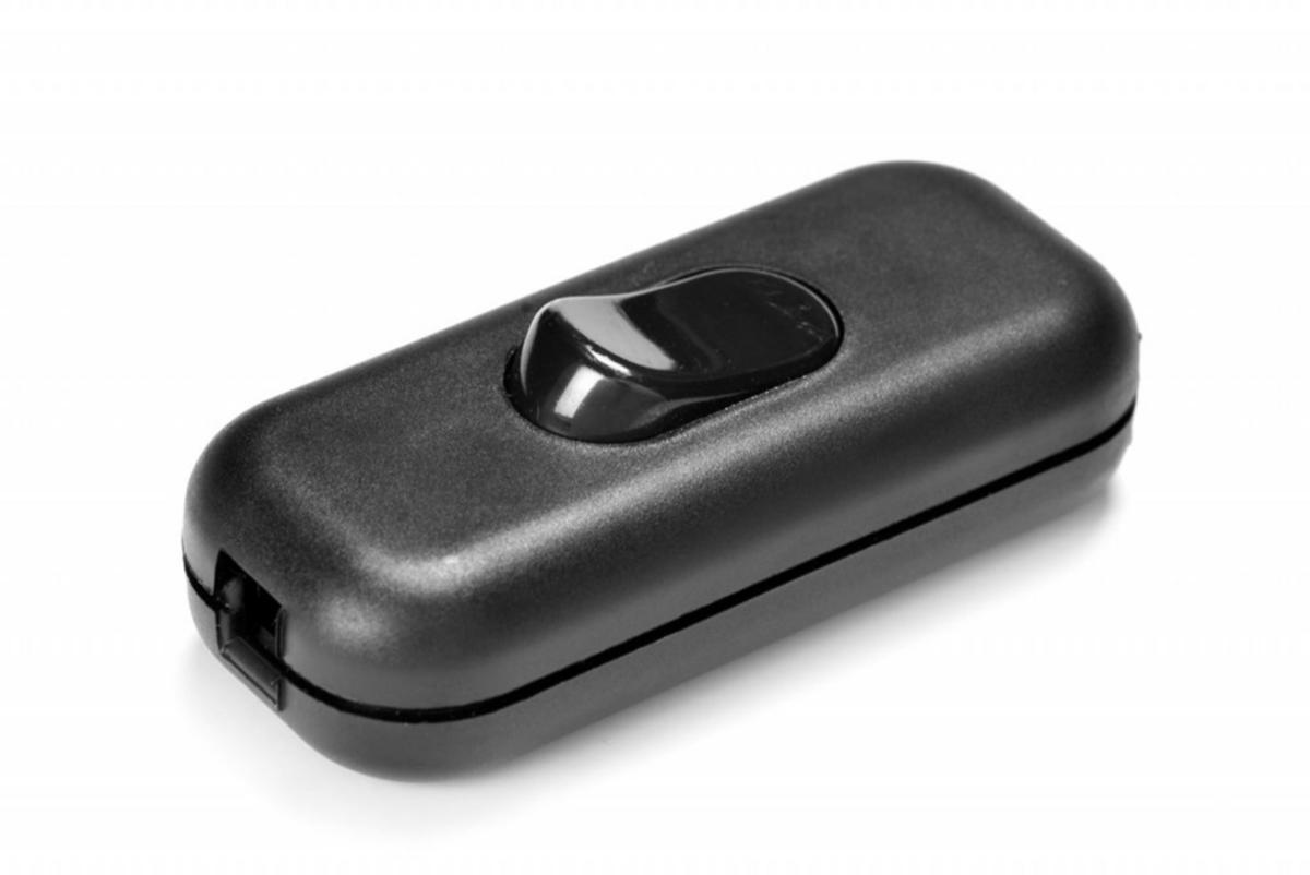 Intermediate switch single pole 2A - CORDED SWITCH, 1-POL 2A BLACK (INTERMEDIATE SWITCH)