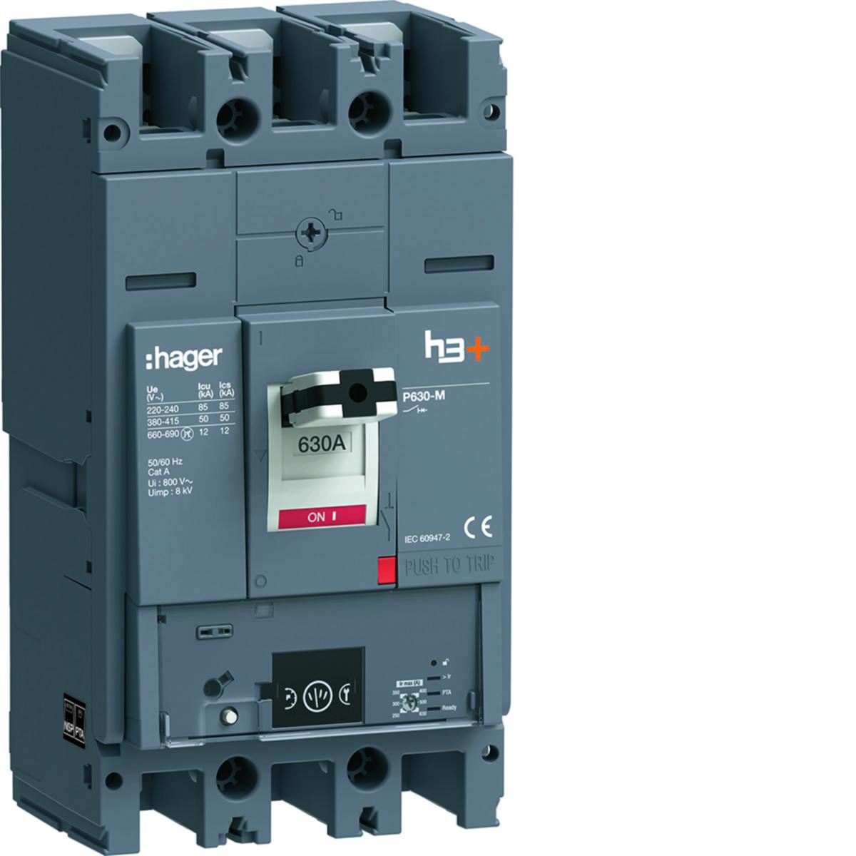 Effektbrytare h3+ P630 - MCCB H3+ P630 ENERGY 3X630A HMW630NR