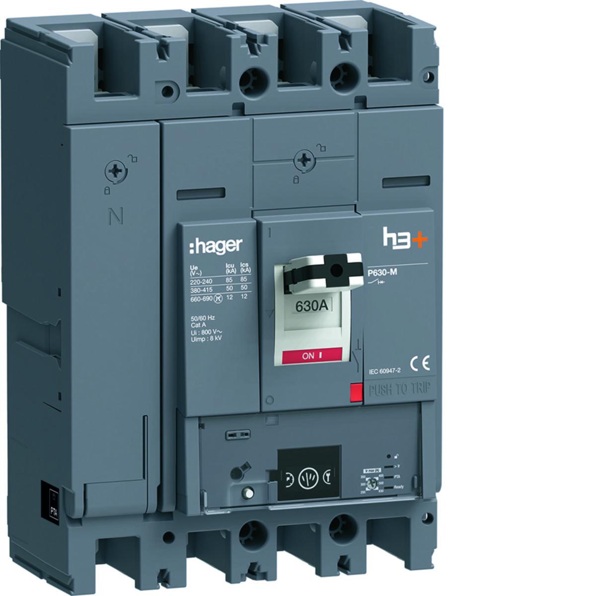Effektbrytare h3+ P630 - MCCB H3+ P630 ENERGY 4X630 HMW631NR