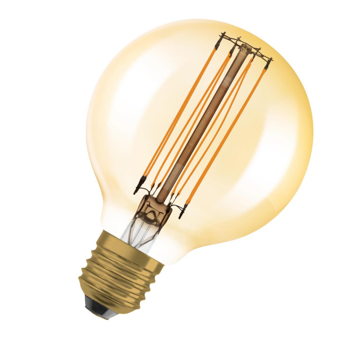 LED-lampa Vintage 1906, Glob, Guld, dimbar - LED GLOB DIM GULD 822 E27 4099854090943