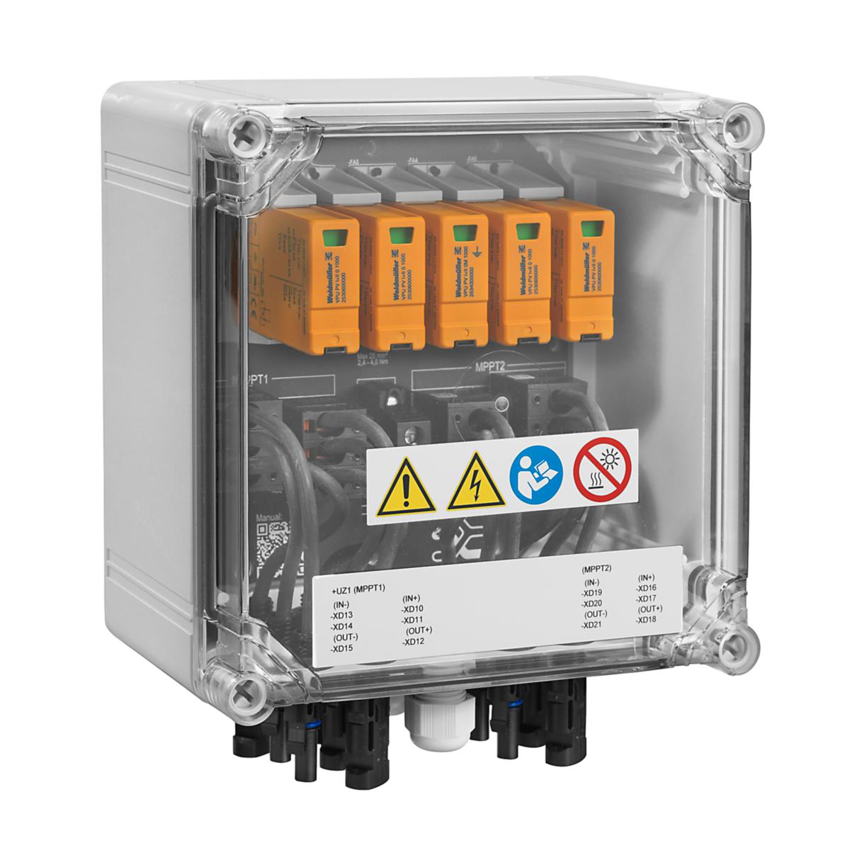Låda 2 MPPT 2in/1ut WM4C - LÅDA 2 MPPT, 2 IN/1 UT WM4C PVN 2IN/1OUTX2 2MPPT WM4C