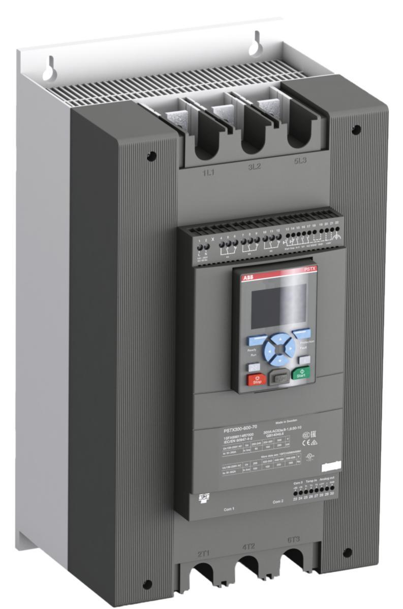 Mjukstarter PSTX30 ... PSTX1250 för 230-600V - MJUKSTART PSTX 160kW/400V 230V PSTX300-600-70