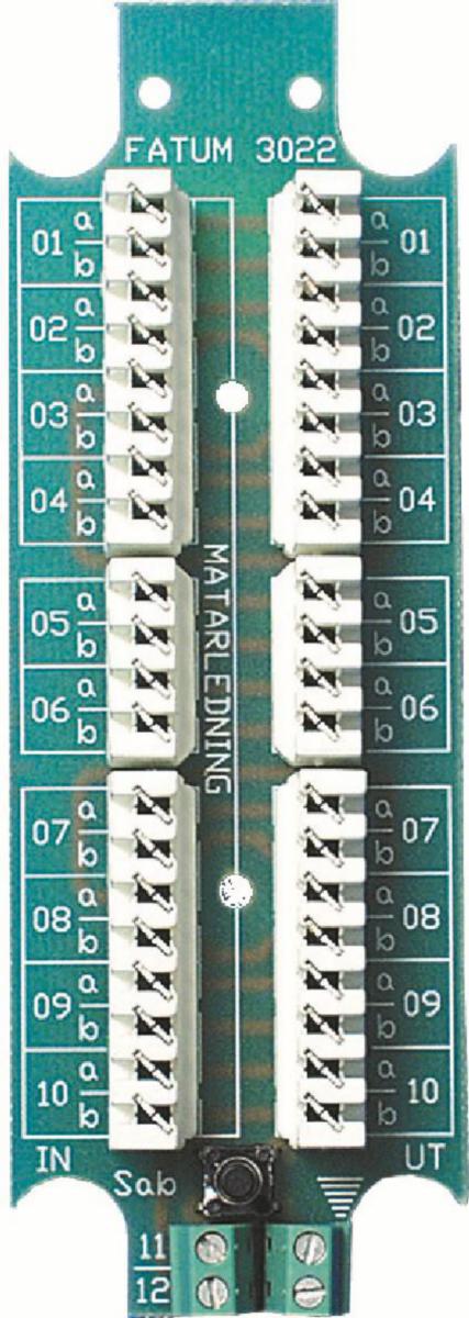 Larmplint 10 par med sabotagekontakt, slits/slits - LARMPLINT 10 PAR SLITS/SLITS Fatum Modul