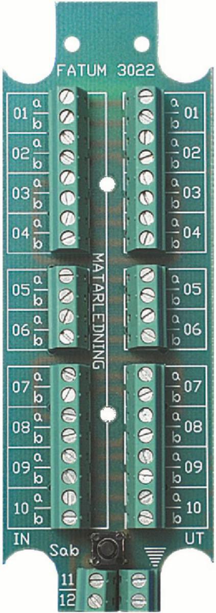 Larmplint 10 par med sabotagekontakt, skruv/skruv - LARMPLINT 10 PAR SKRUV/SKRUV Fatum Modul