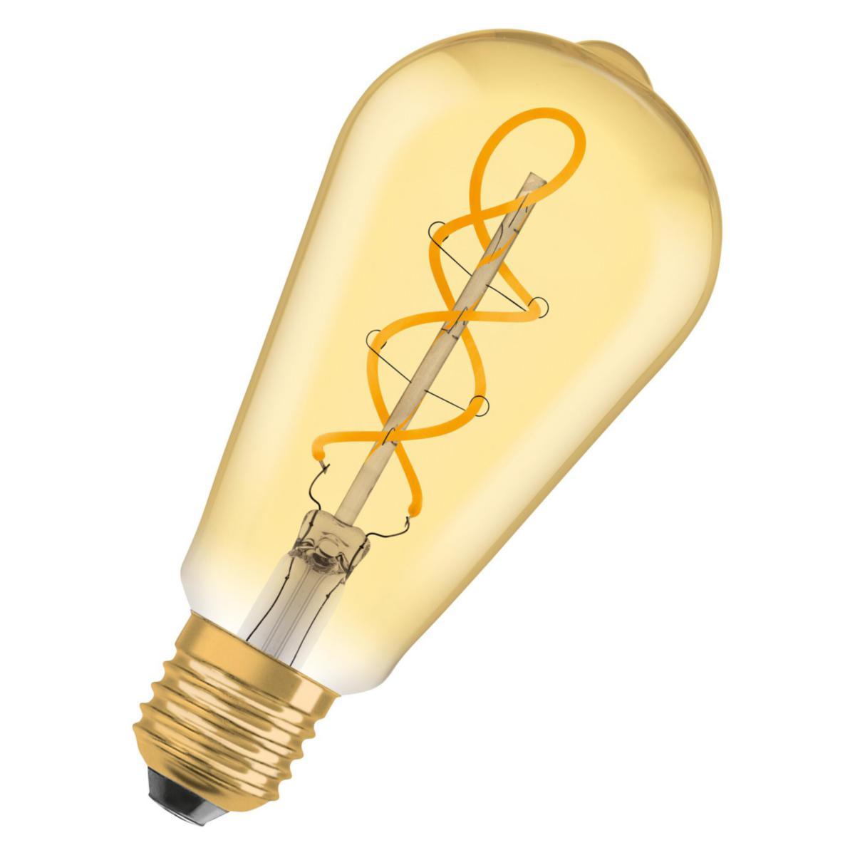 LED-lampa Vintage 1906, Edison, Guld, ej dimbar - LED EDISON GULD 820 E27 4099854091292