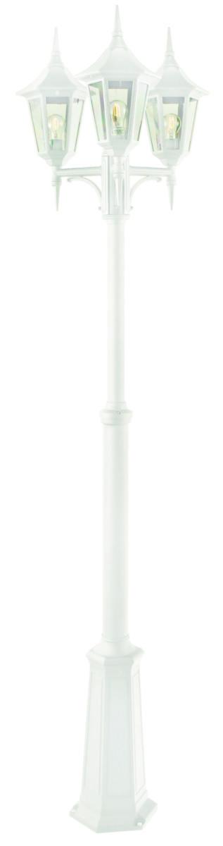 Stolplykta Modena IP 43 Klass II - Stolpe Modena Vit 303W 3X100W E27 IP43 (4 DELAR)