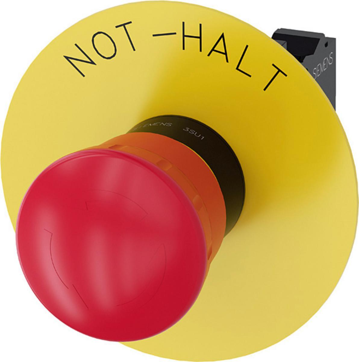 Nödstoppknappar 3SU1100 - NÖDSTOPPKNAPP 40MM RÖD 1NC VRI 3SU1100-1HB20-3CH0
