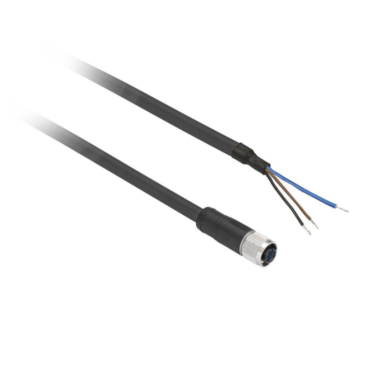 Kabel och kontaktdon PUR XZCP - KABEL-KONTAKTDON"S"M8 3-STIFT XZCP0566L2