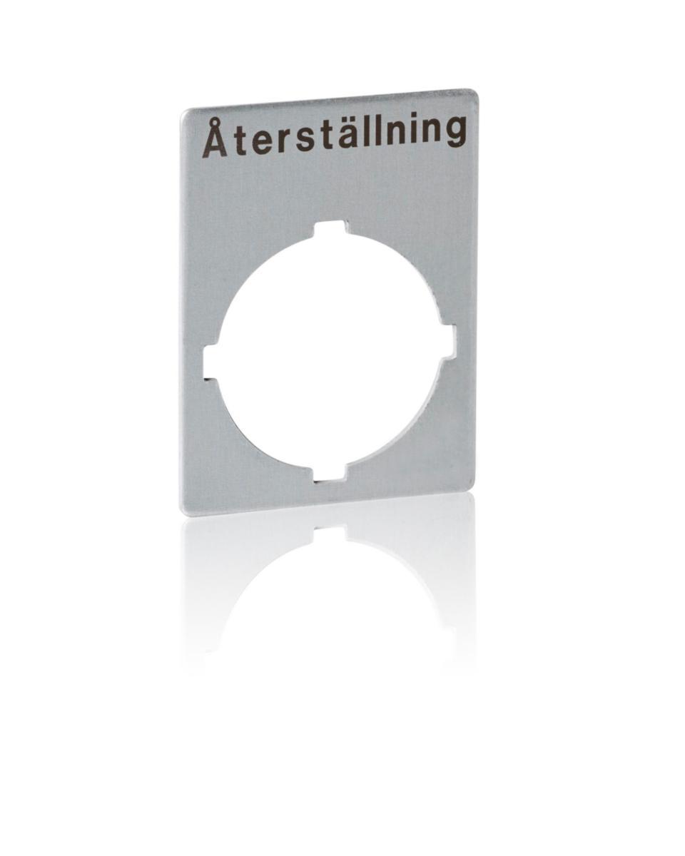 Skylt silvergrå aluminium - SKYLT ÅTERSTÄLLNING