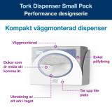 DISPENSER TORK SMALL PACK W8 VIT 146X214X107