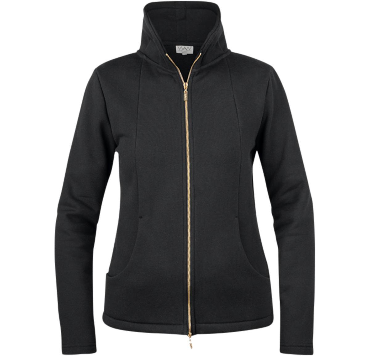 Tröja WAW hel dragkedja W018 dam - TRÖJA WEAR AT WORK W018 DAM HEL ZIP SVART STL XS