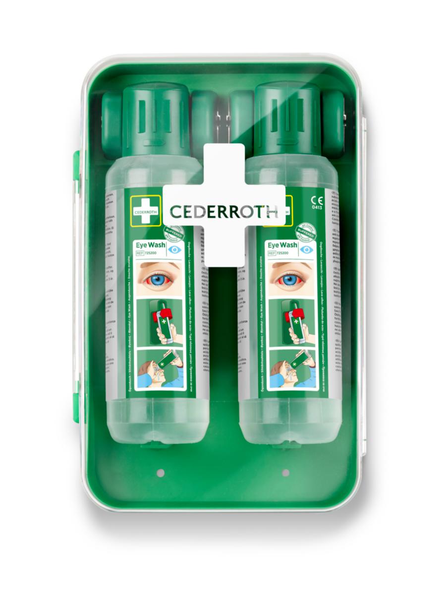 Eye Wash Cabinet Cederroth 51011040 - EYE SHOWER CABINET CEDERROTH 51011040 WITH 2X500ML EYE WASH