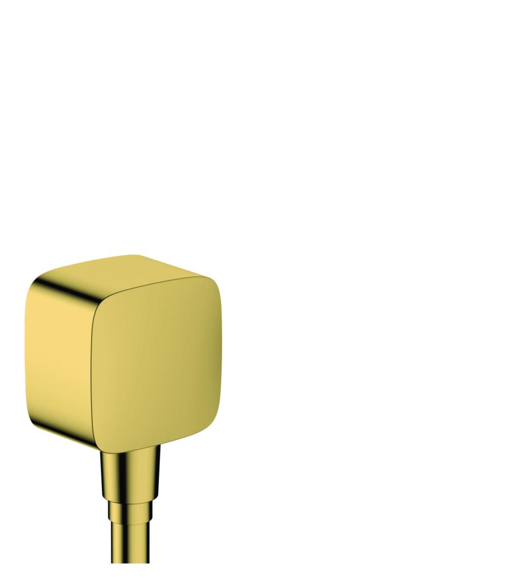 Duschslangsanslutning HG FixFit E Slangvinkel med backventil, Hansgrohe - HANSGROHE DUSCHSLANGSANSLUTN. HG FIXFIT E POLERAD GULD