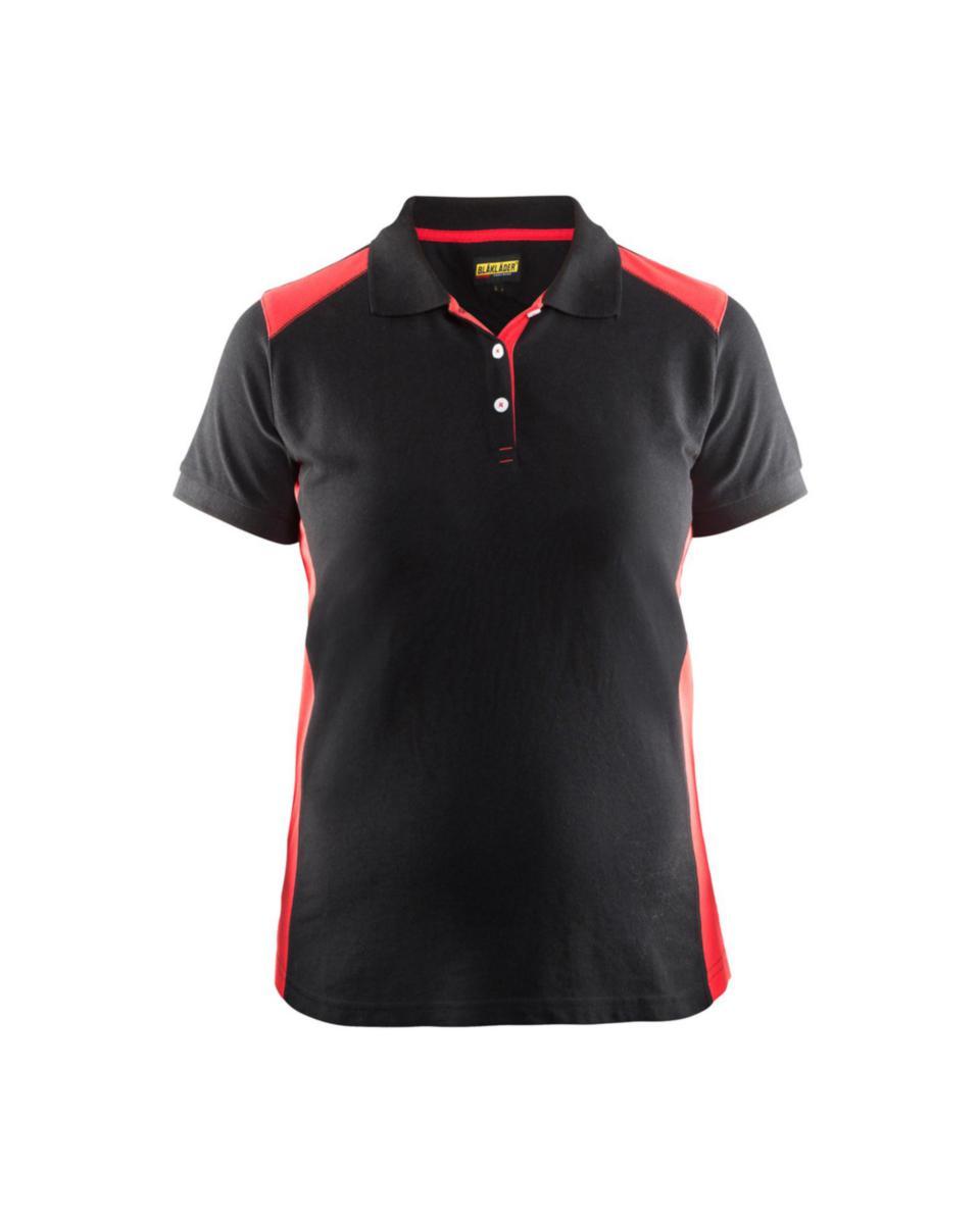 Pikétröja Blåkläder 3390-1050 - PIKÉTRÖJA BLK 3390-1050 DAM SVART/RÖD STL 3XL
