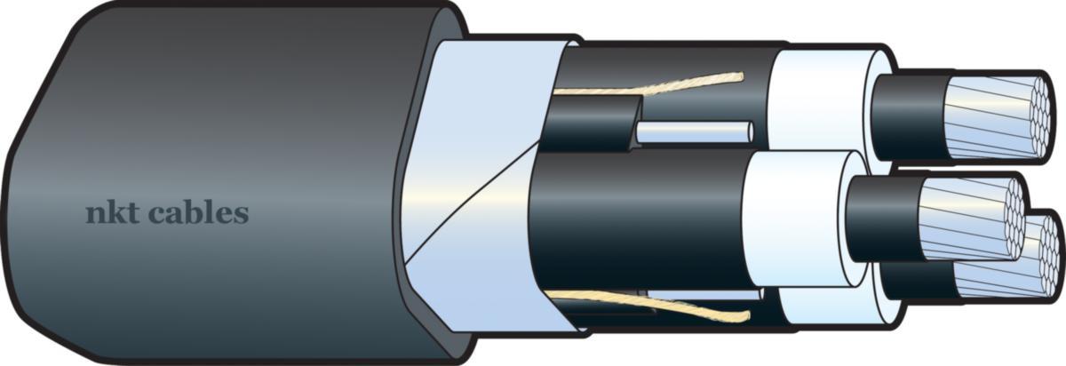 Medium voltage cable AXAL TT 24kV, NKT - AXAL-TT 3X50/25 AL 24KV PRO