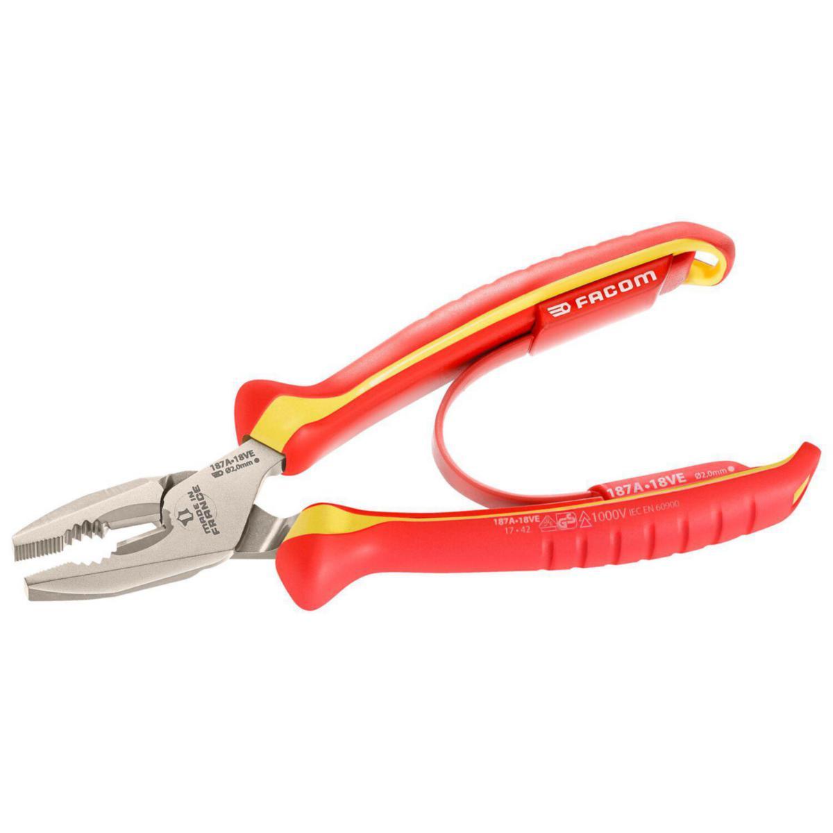 Kombinationstång FACOM 187A.VE - KOMBINATIONSTÅNG FACOM 187A.18VE, 1000V, 185MM