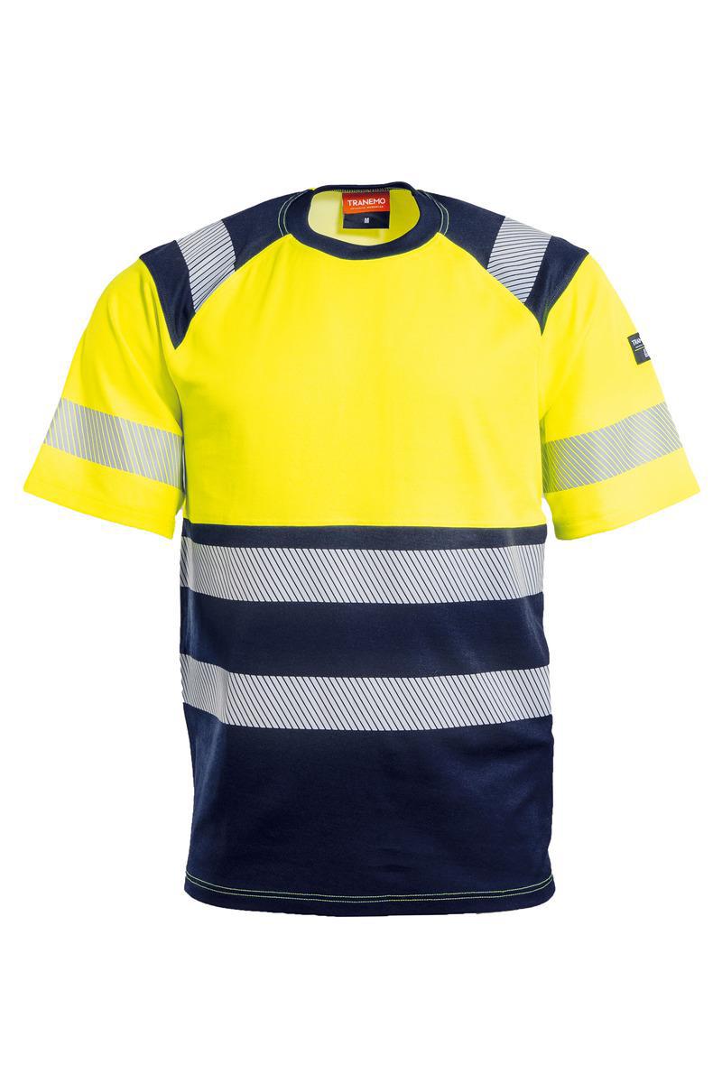 T-shirt Tranemo 4371-11 - T-SHIRT TRANEMO 437111 VARSEL 94 GUL/MARIN KL.2 XXL