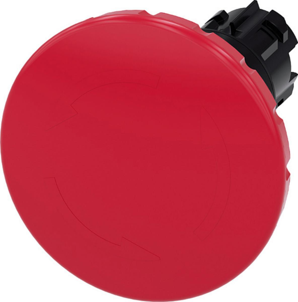 Svamptryckknapp 3SU10 - NÖDSTOPPKNAPP 60MM RÖD VRID 3SU1000-1JB20-0AA0