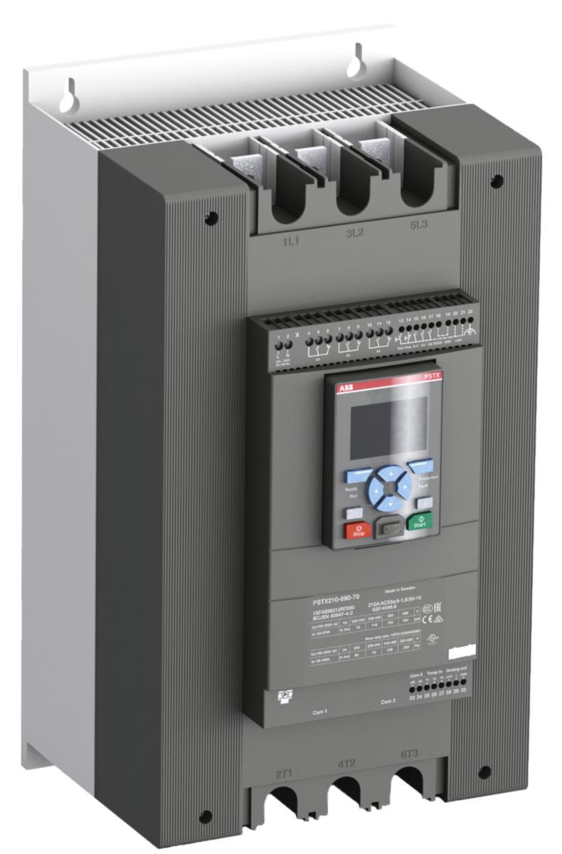 Mjukstarter PSTX30 ... PSTX1250 för 230-600V - MJUKSTART PSTX 110kW/400V 230V PSTX210-600-70